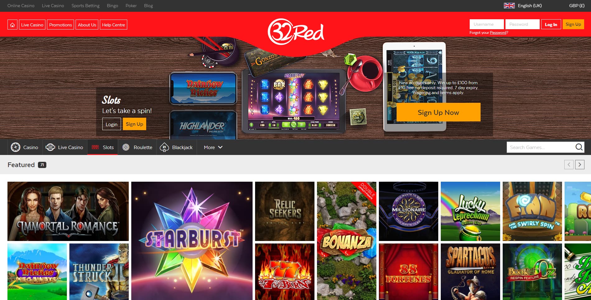 32red – Get 10 Free Spins and £50 welcome bonus with your first ...