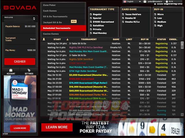 Bovada app download casino games