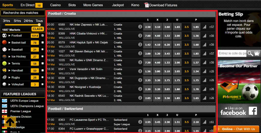 COMMENT EFFECTUER UN PARI CHEZ LE BOOKMAKER ROISBET ?