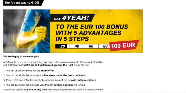 Interwetten Sportsbook Welcome Bonus: Deposit €100, Play €200 ...